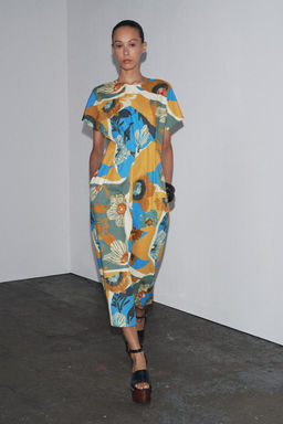 ZW COLLECTION PRINTED MIDI DRESS - Zara фото 4