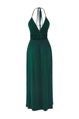 TRENDYOLMILLA Kahverengi Maxi Dokuma Cut Out/Pencere Plaj Elbisesi TBESS25EL00077  фото 6