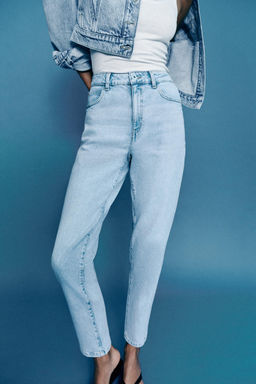 JEANS Z.01 MOM FIT TIRO ALTO / Azul claro - Zara фото 19