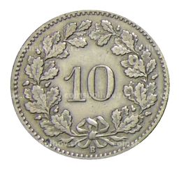 10 раппенов 1920 года Швейцария