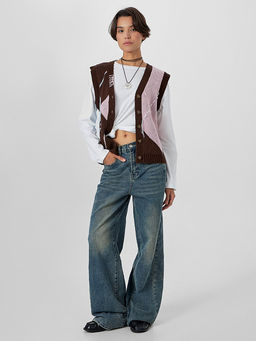 Жилет женский коричневый - Mark formelle фото 5