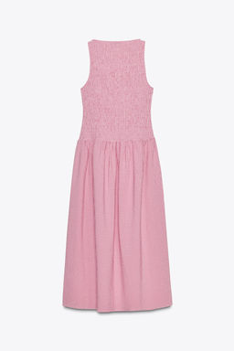 GINGHAM CHECK MIDI DRESS - Zara фото 17