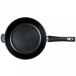 Сковорода с тефлоновым покрытием д28см "Классик", h7см, s0,42см, ручка из термостойкого пластика, стеклянная крышка с пароотводом, подарочная упаковка (Россия)