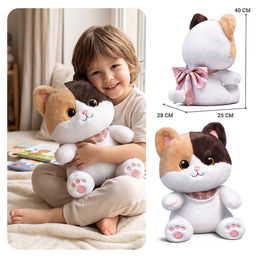 Мягкая игрушка "Кошка трёхцветик" 80 см