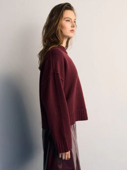 Вязанный джемпер с хлопком в составе / Zarina  фото 5