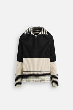 LIMITED EDITION STRIPE ZIP-NECK SWEATER - Zara фото 8