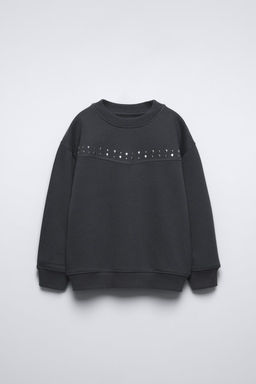 SWEATSHIRT WITH STUDS - Zara фото 4
