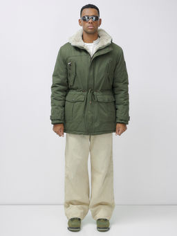 Парка мужская зимняя удлиненная с мехом цвета хаки 2606Kh - Mtforce фото 13