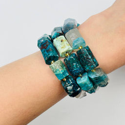 Бусины для украшений из Хризоколлы - Радуга самоцветов фото 2