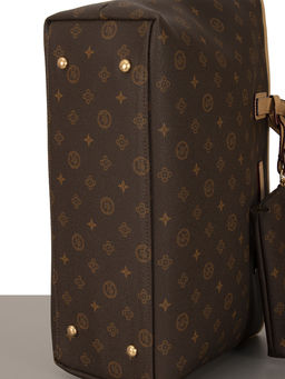 LАСCOMA сумка А567-фигурки-кофе-рыжий эко кожа-канва