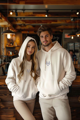 TRENDYOL MAN Indigo Regular/Normal Kesim Kapusonlu Ici Polar/S?cak Tutan Kurt Nak?sl? Sweatshirt TMNAW24SW00018