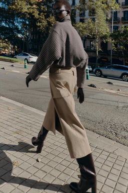 HOUNDSTOOTH QUILTED BOMBER JACKET - Zara фото 4