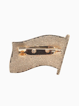 Брошь «Флаг России», триколор в золоте