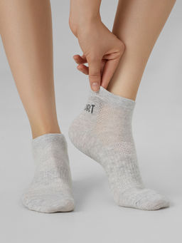 Носки Mark Formelle женские спортивные хлопок с эластаном серые набор 5 пар  фото 4