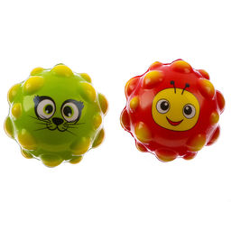 Цена за 7 шт. Мяч детский мягкий «Звери», МИКС