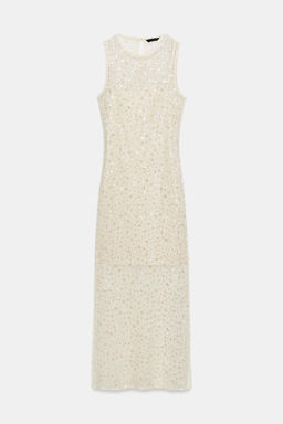 VESTIDO MIDI LENTEJUELAS / Crudo - Zara фото 16