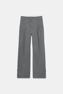 PLEATED TROUSERS WITH BUTTON HEM - Zara фото 5