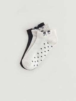 Desenli Kad?n Patik ?orap 3l?