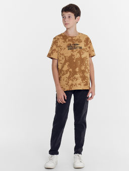 Футболка для мальчиков бежевая с дизайнерским принтом - Mark formelle фото 2