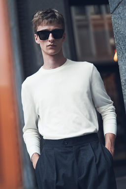 Jersey en punto fino Slim Fit