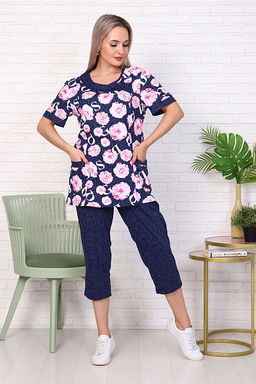 Костюм с бриджами, синий (909-1)