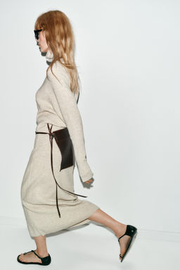 BATWING SLEEVE KNIT DRESS - Zara фото 11