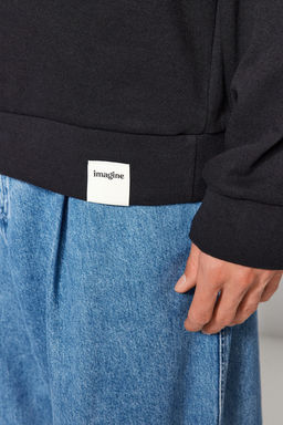TRENDYOL MAN Siyah-Gri Melanj 2li Paket Oversize/Genis Kesim Ici Polar/S?cak Tutan Sweatshirt TMNAW24SW00001 - Trendyolmilla фото 7