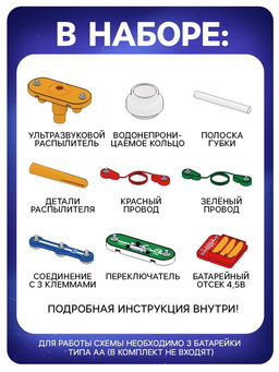 Электронный конструктор Увлажнитель воздуха, ультразвуковой - Эврики фото 2