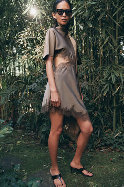 VESTIDO SATINADO ENCAJE ZW COLLECTION / Vis?n - Zara фото 6