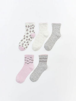 Desenli K?z ?ocuk Soket ?orap 5li