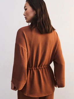 Блуза свободного кроя с кулиской / Zarina  фото 6