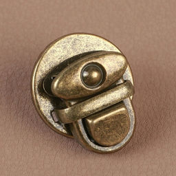 Цена за 6 шт. Застёжка для сумки, 3×3 см, цвет бронзовый