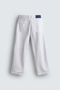 PANTAL?N BARREL FIT / Blanco