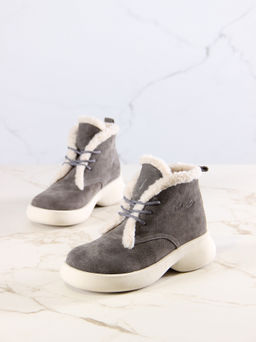 Ботинки 308.927be.Серый замок замша з/мех