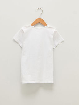 Bisiklet Yaka Bask?l? K?sa Kollu K?z ?ocuk Pijama Tak?m? - Waikiki фото 3