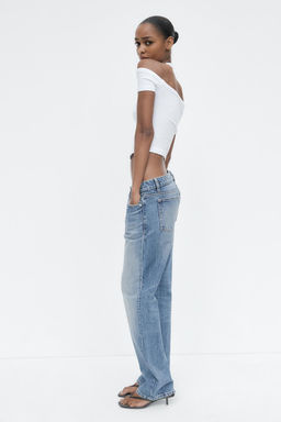 TRF STRAIGHT LOW-RISE JEANS - Zara фото 12