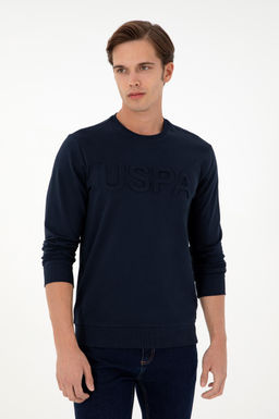 Мужской темно-синий базовый свитшот - U.s. polo assn фото 3