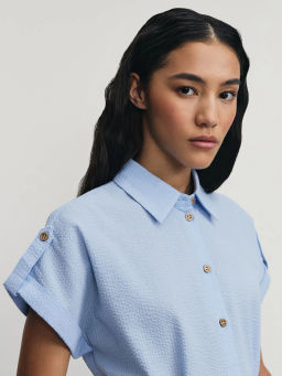 Платье миди из фактурной ткани на поясе / Zarina  фото 6