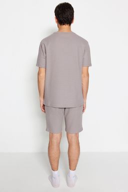 TRENDYOL MAN Mavi Regular Fit Waffle Sortlu Pijama Tak?m? TMNSS23PT00032 - Trendyolmilla фото 19