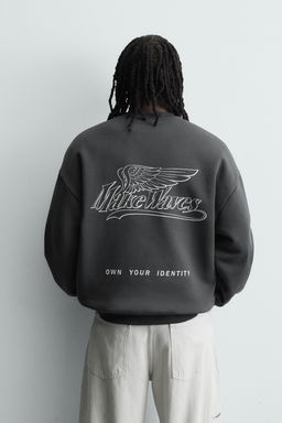 CONTRAST PRINT SWEATSHIRT - Zara фото 3