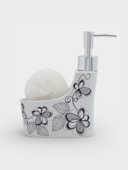 Дозатор для моющего средства с подставкой для губки Доляна «Романтика», 250 мл