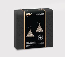 Klart набор для вышивания 10-511 Серьги треугольные. Серебряный орнамент 4 х 3.5 см