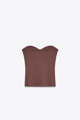 TEXTURED BANDEAU TOP - Zara фото 15