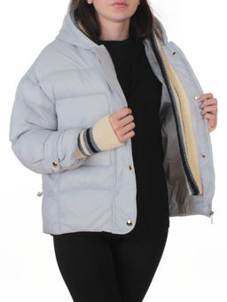 PE23-1 GRAY/LT. BLUE Куртка зимняя женская (150 гр. холлофайбер)