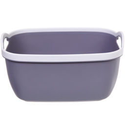 Цена за 2 шт. Корзина для хранения "БРЭТОС", цвет пыльно - серый, 26.5*19*14см