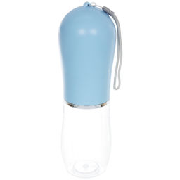 Поилка портативная прогулочная с кнопкой "ЛЮБИМЫЙ БРО", цвет голубой, 380мл