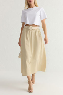 Trendyolmilla Siyah A-line Maxi Boy Etek TEDSS24ET00033