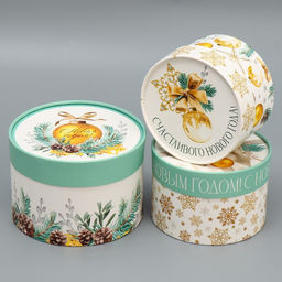 Подарочная коробка, набор 3в1 «С Новым годом», 16×10, 14×9, 13×8.5 см
