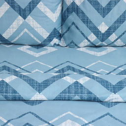 Постельное бельё 2 сп Экономь и Я Zigzag, 173х215см, 175х214см, 50х70см-2шт, микрофибра, 60г/м2 фото 2