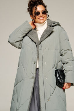 Пальто Beautiful Free 8024 шалфей